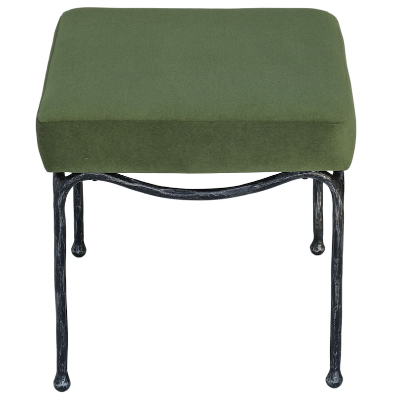 SAFAVIEH Couture Lacarla And Metal Legs Ottoman