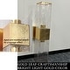 preview thumbnail 7 of 13, Luxmira Modern Luxury Glam Gold Large Bathroom Sconce with Art Glass for Hallway