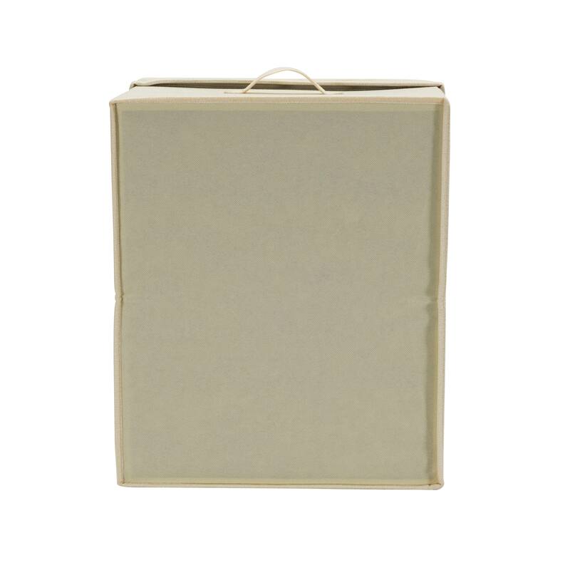 Household Essentials Canvas Storage Bins with Removable Lid, Set of 2