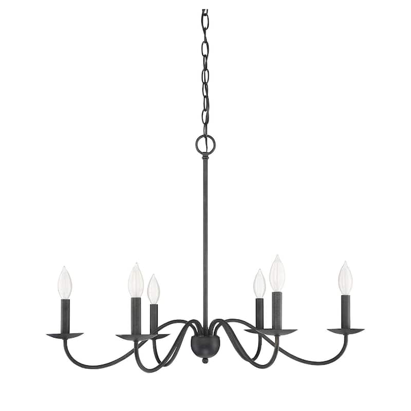 Meridian M10042 6 Light 30" Wide Taper Candle Chandelier
