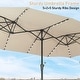 preview thumbnail 50 of 62, 15ft Patio Umbrella Outdoor Market Umbrella with Base and LED Lights