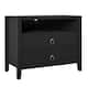 The Novogratz Her Majesty 2 Drawer Nightstand - Black