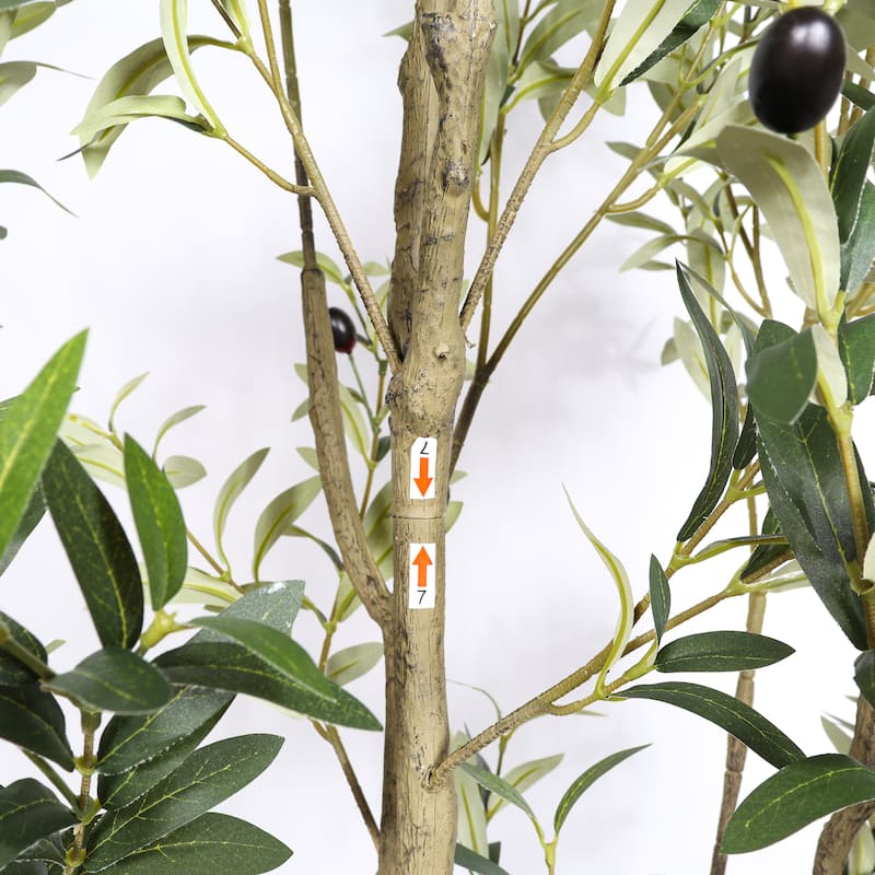 6" Artificial Olive Tree in Plastic Black Pot, 1pc/set
