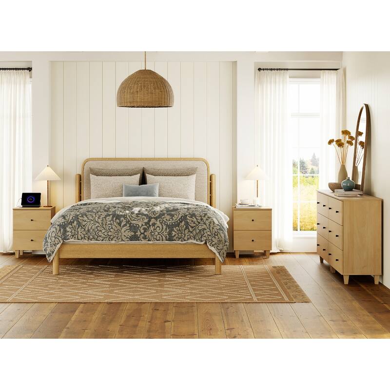 WAMPAT 6-Drawer Dresser and Nightstands Set of 3 for Bedroom, 70.8"