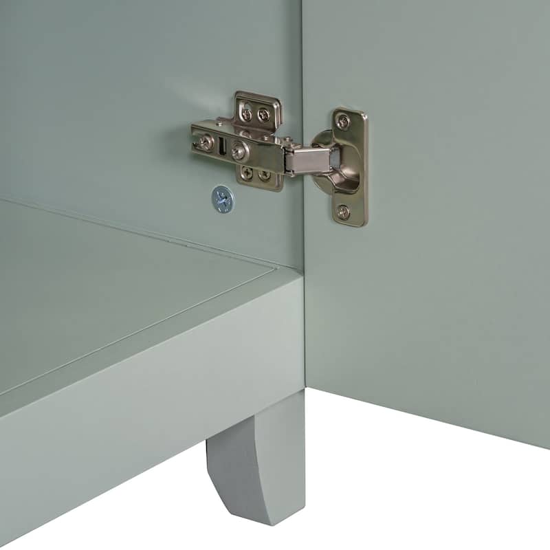 36 Inch MDF Freestanding Bathroom Vanity Set with Integrated Ceramic Sink - 36" x 18"