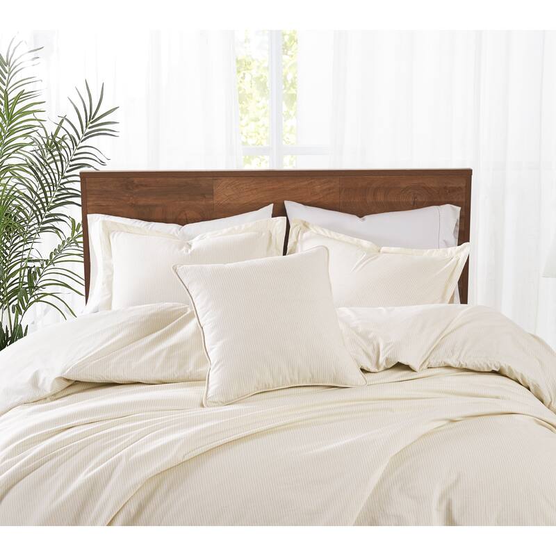 Brooklyn Loom Pinstripe 20x20 Decorative Pillow with Removable Cover