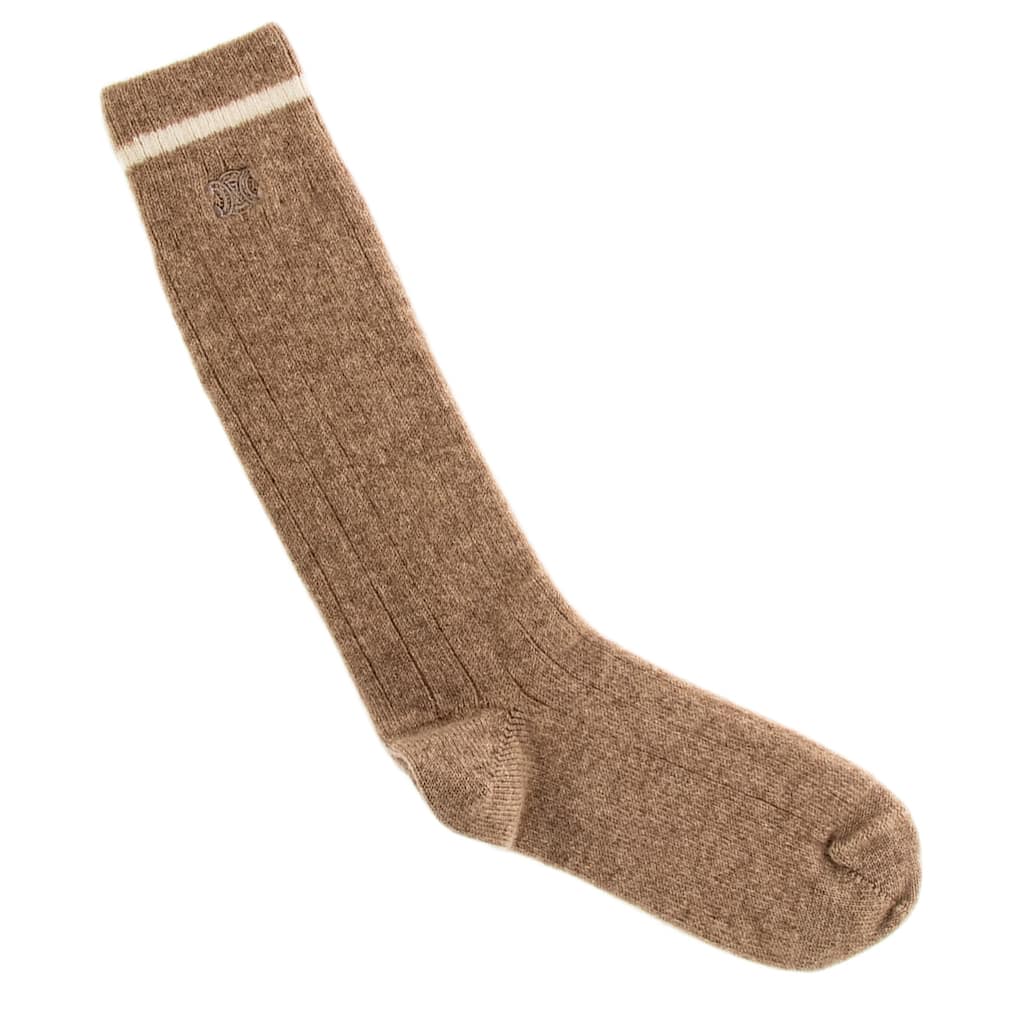 Celine Triomphe Socks in Ribbed Cashmere