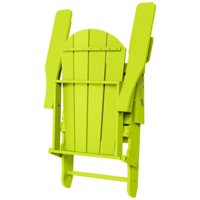Laguna Outdoor Folding Adjustable Adirondack Chair with Cup Holder & Hideaway Ottoman