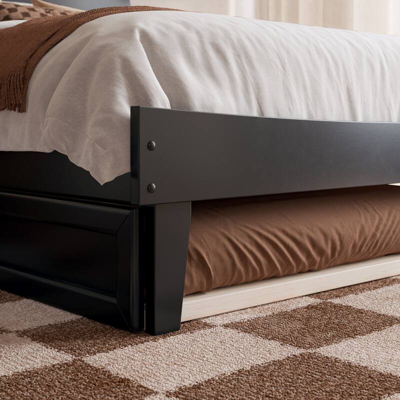 Phoenix Wood Platform Bed with Trundle