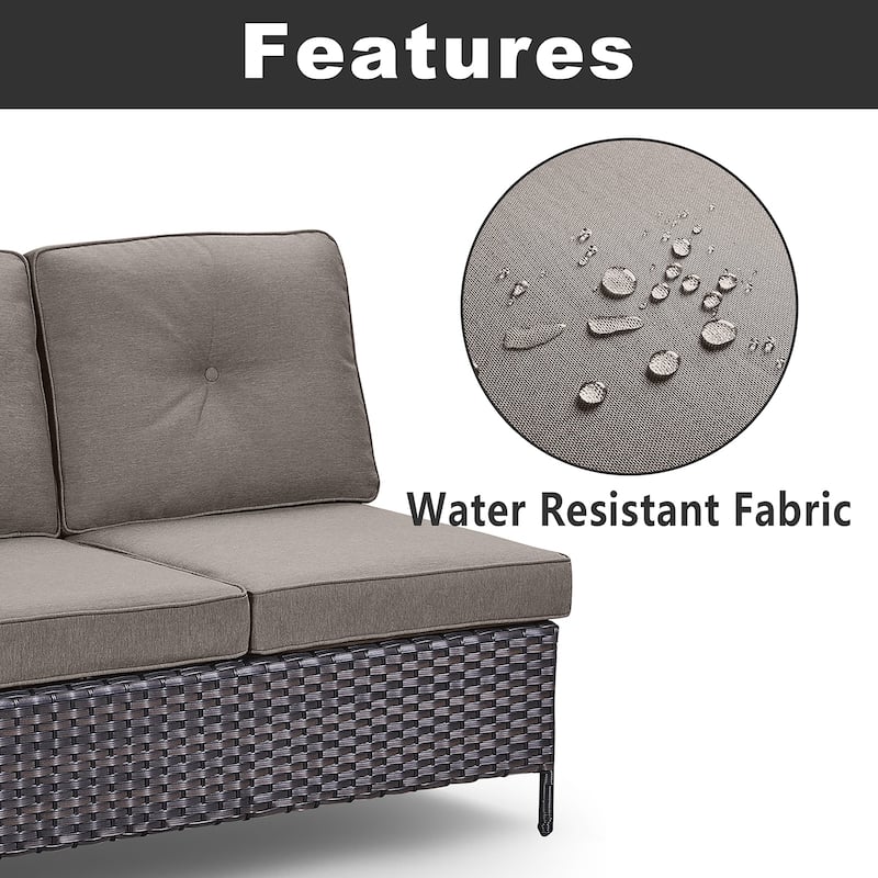 Gymojoy Wicker Outdoor Patio Furniture Sets with Fire Pit Table