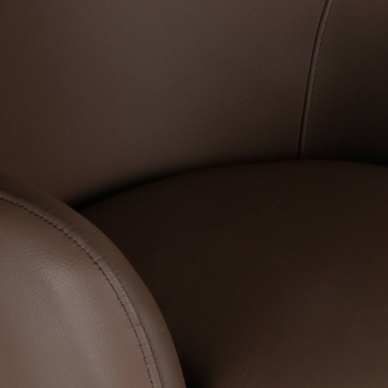 Contemporary Faux Leather Dining/Accent Chair with Swivel