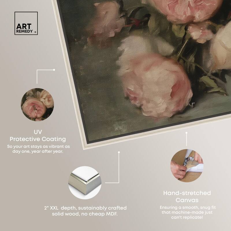 Roses in Shadow I Canvas by Art Remedy