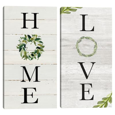 Home Panel & Love Panel Canvas Art Prints