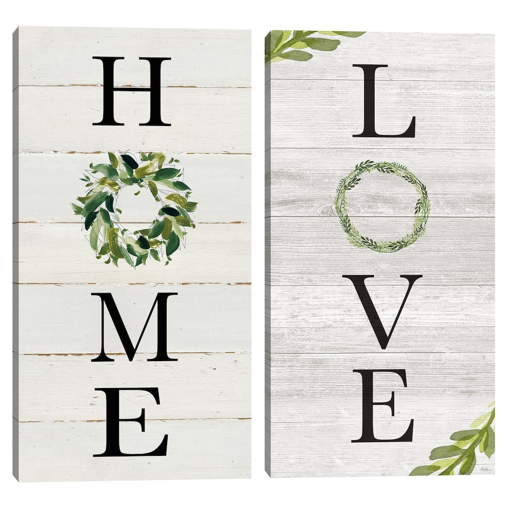 Home Panel & Love Panel Canvas Art Prints