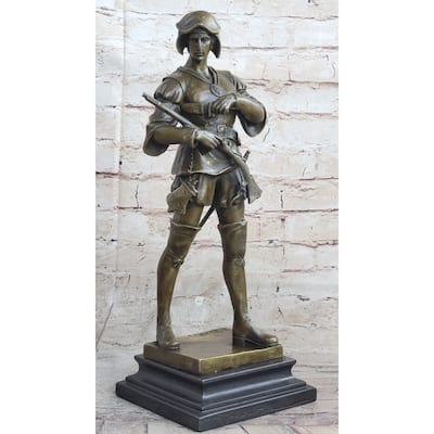 Bronze Sculpture; Picault Emile Louis, Signed, Figure Of Warrior, Le Devoir, 1