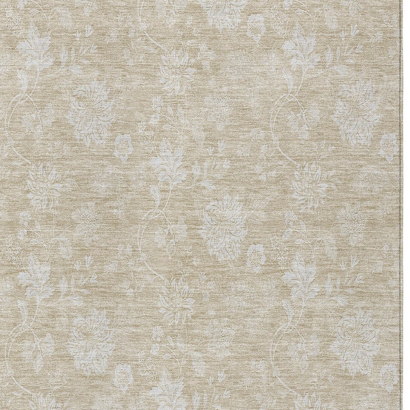 HomeRoots Floral Transitional Rectangle Outdoor Rug
