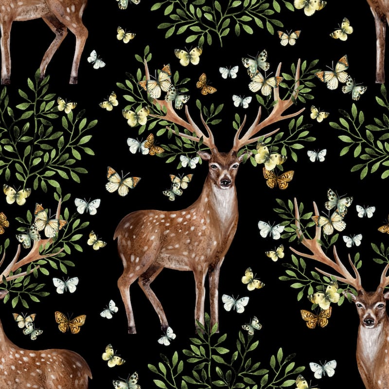 Wildlife Dark Pattern Peel and Stick Wallpaper - Bed Bath & Beyond ...
