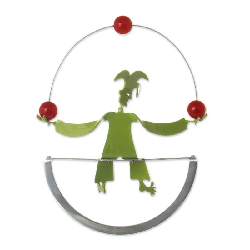 Novica Handmade Jolly Juggler Aluminum Sculpture