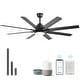 preview thumbnail 30 of 60, 48in/52in/66in/72in/84in Industrial Matte Black Large Windmill Ceiling Fan with Light and Remote