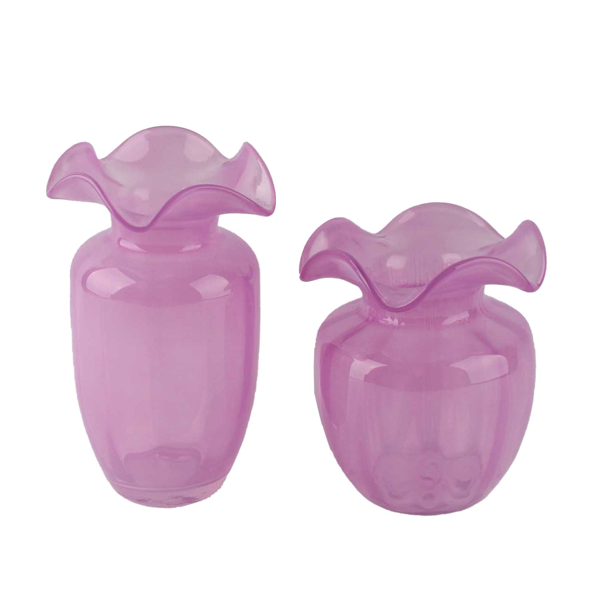 Aria Home Fleurine Colored Glass Goblet Table Vase Decor Set of 2