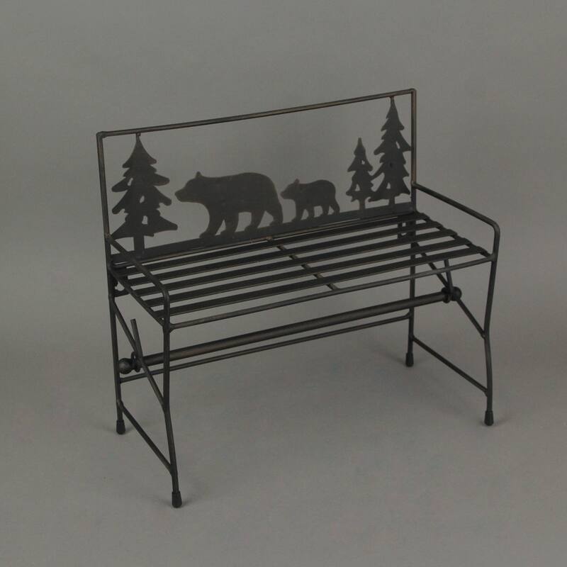 Metal Bear Wall Hanging Kitchen Paper Towel Rack Holder - 12.25 X 14.5 X 6.25 inches