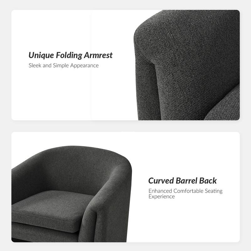 Arturo Modern Upholstered Armchair with Storable Removable Leg Ottoman Set of 2 by HULALA HOME