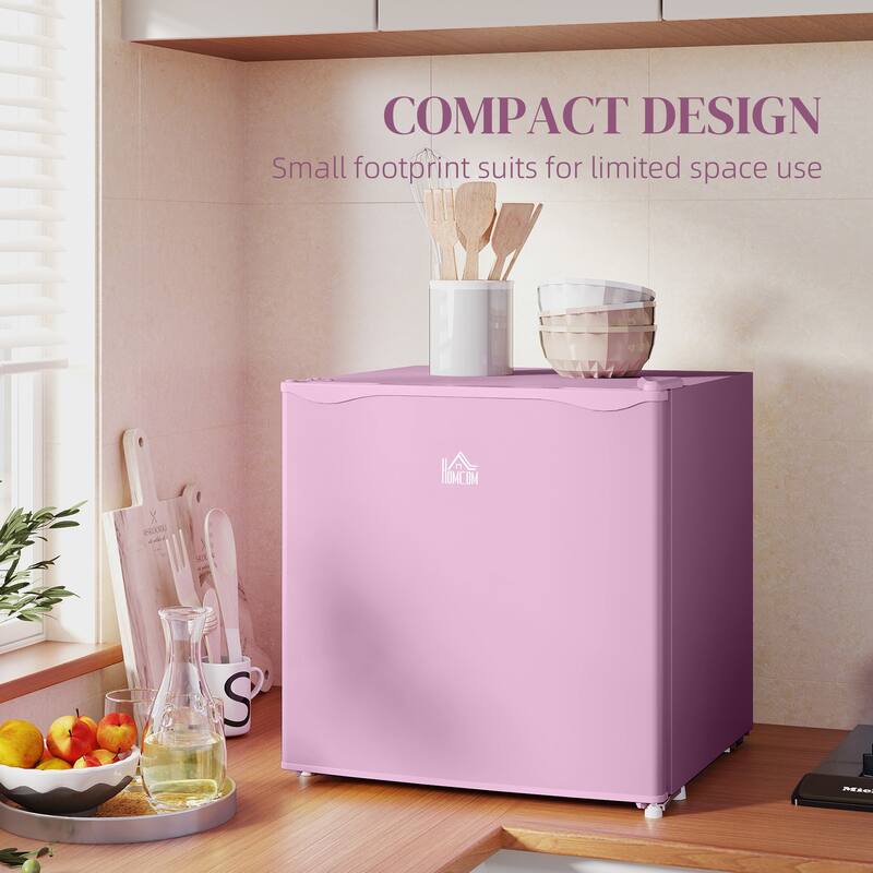 HOMCOM Mini Freezer Countertop, 1.1 Cu.Ft Compact Upright Freezer with Removable Shelves, Reversible Door for Home