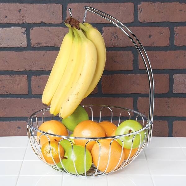 Shop Home District Wire Fruit Basket With Banana Hanger Chrome