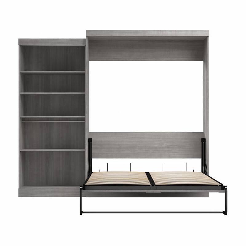Pur Queen Murphy Bed with Closet Organizer (101W) by Bestar