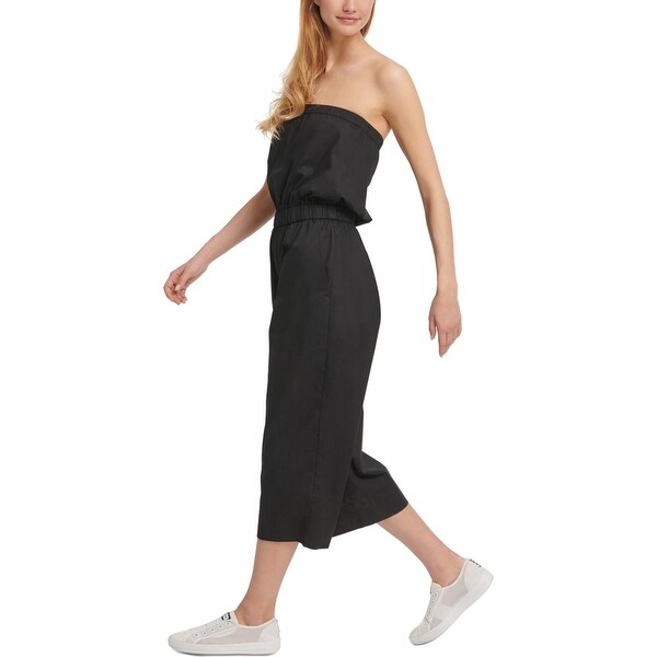Strapless cotton jumpsuit clearance