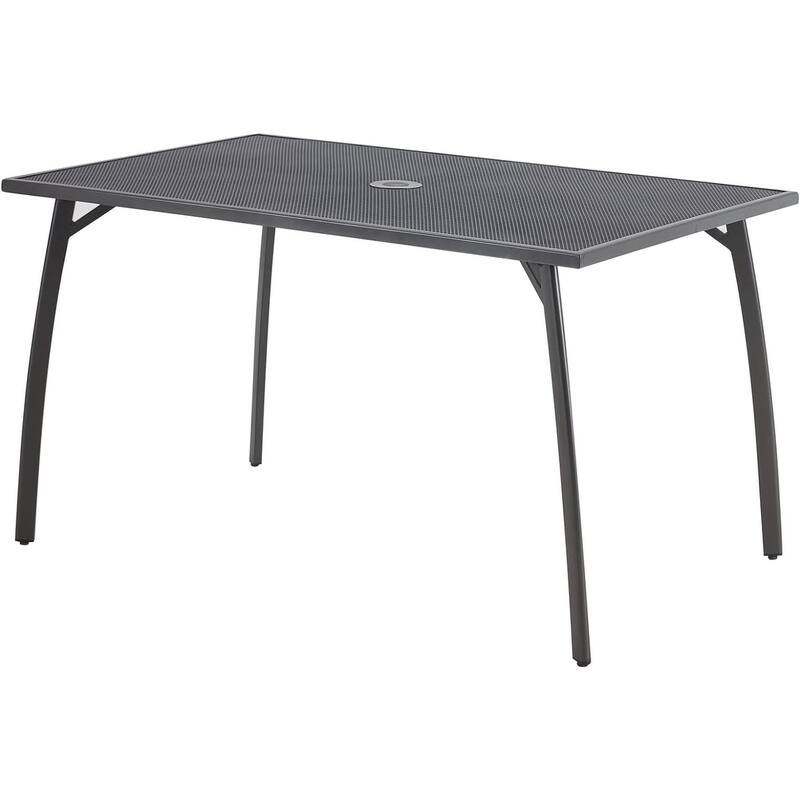 AECOJOY Metal Patio Dining Table ,Weather-Resistant Table - Rectangular-B
