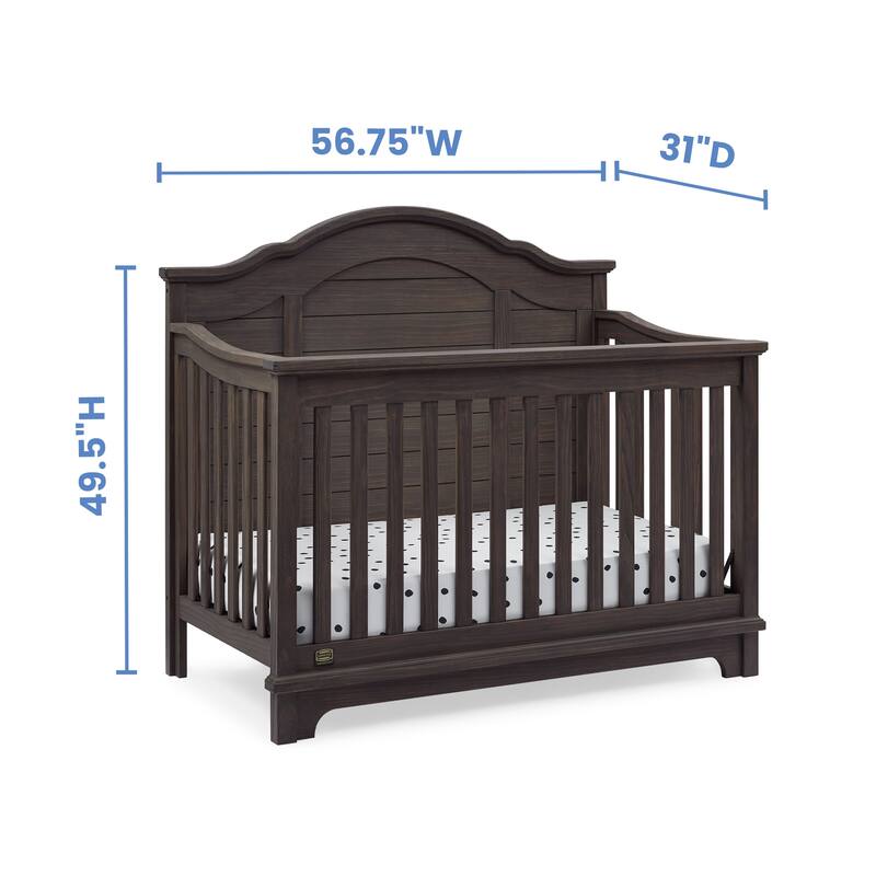 Asher 6-in-1 Convertible Crib with Toddler Rail