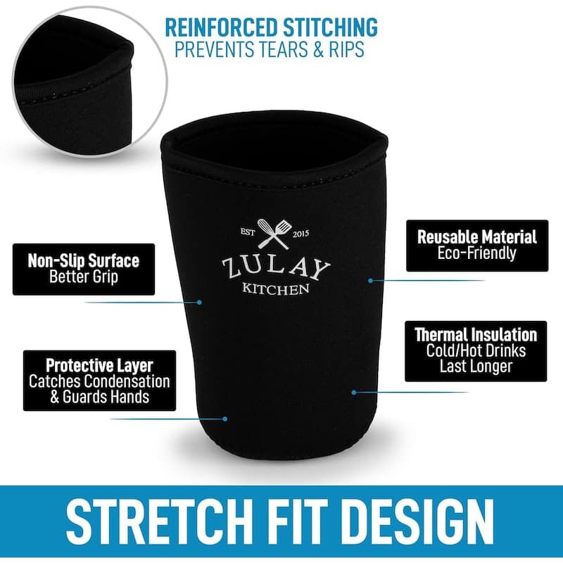 Zulay Kitchen Reusable Iced Coffee Sleeve (22oz to 24oz)