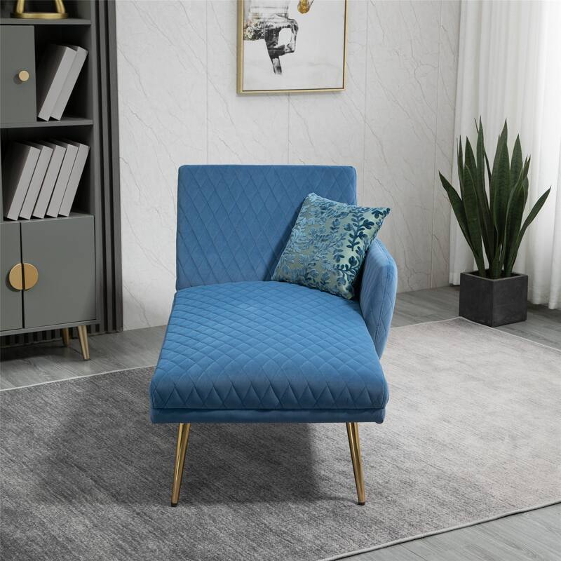 COOLMORE Velvet Sofa Loveseat Sofa with metal feet
