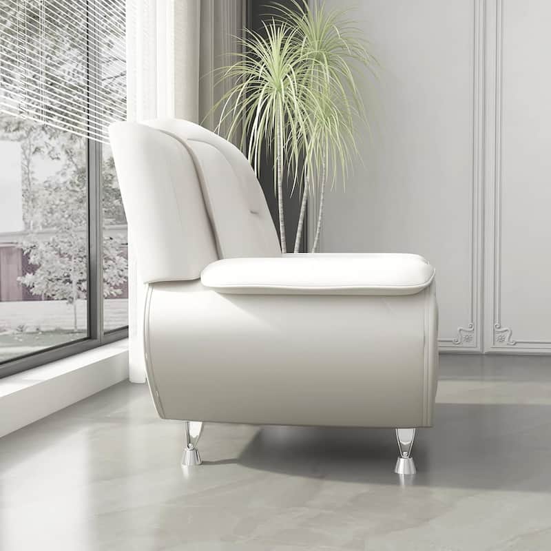 Sanuel 47.3" Wide Faux Leather Club Chair