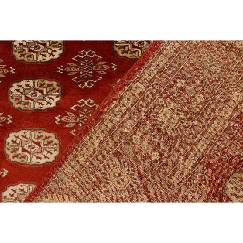 Tribal Bokhara Bentley Rust/Beige Hand Knotted Wool Rug - 4'2'' x 6'0''