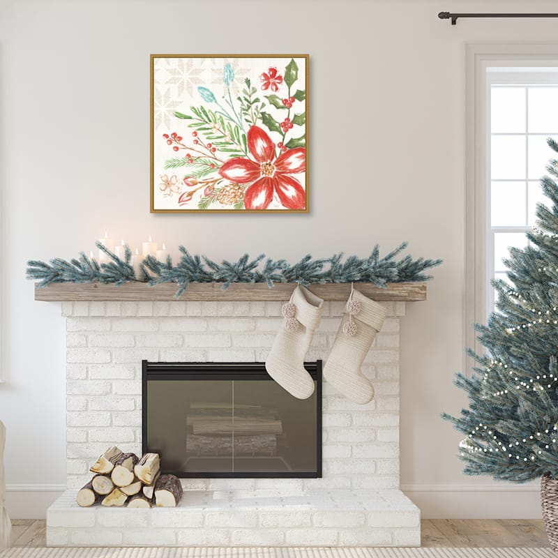 Elegant Holiday III by Veronique Charron Framed Canvas Wall Art Print