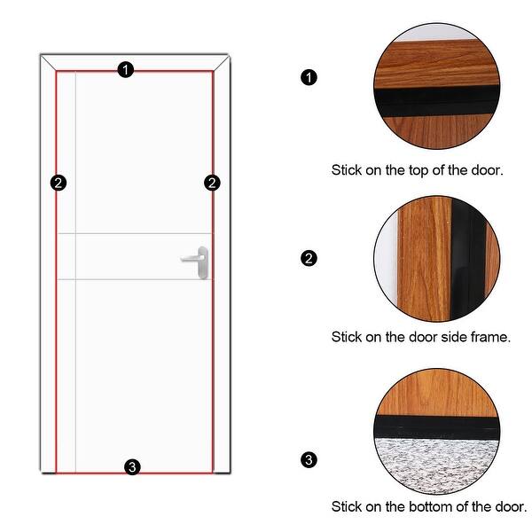 Shop Weather Stripping Silicone Door Seal Stopper Black 6 6 Ft
