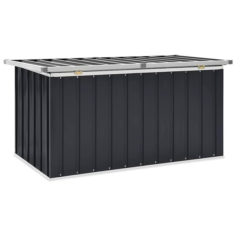 vidaXL Storage Box Anthracite Galvanized steel, plastic Medium - 50.8 x 50.8 x 25.6