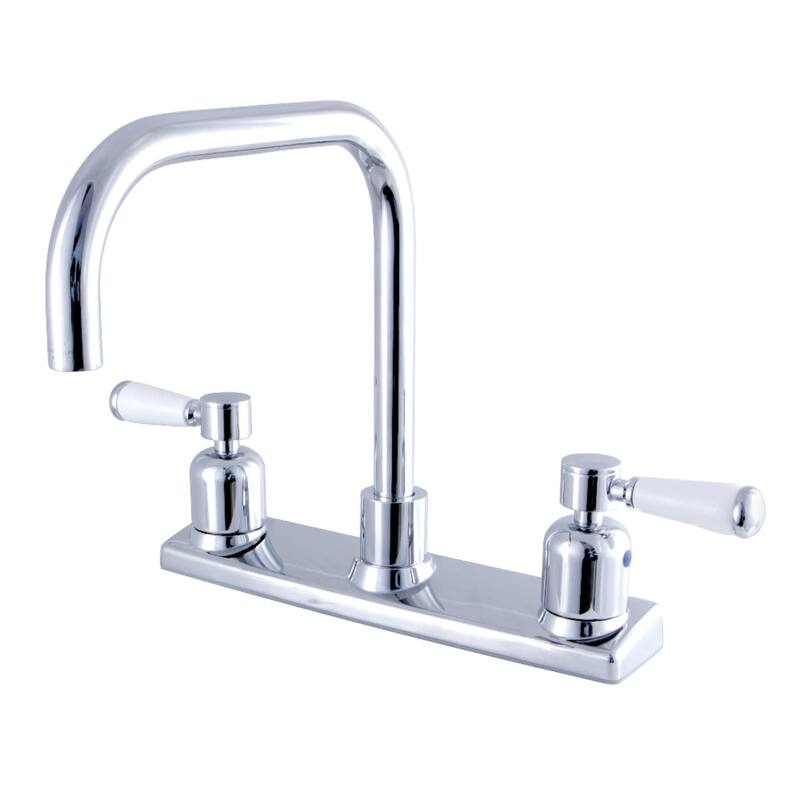 Kingston Brass Paris 1.8 GPM Widespread Kitchen Faucet - Polished Chrome