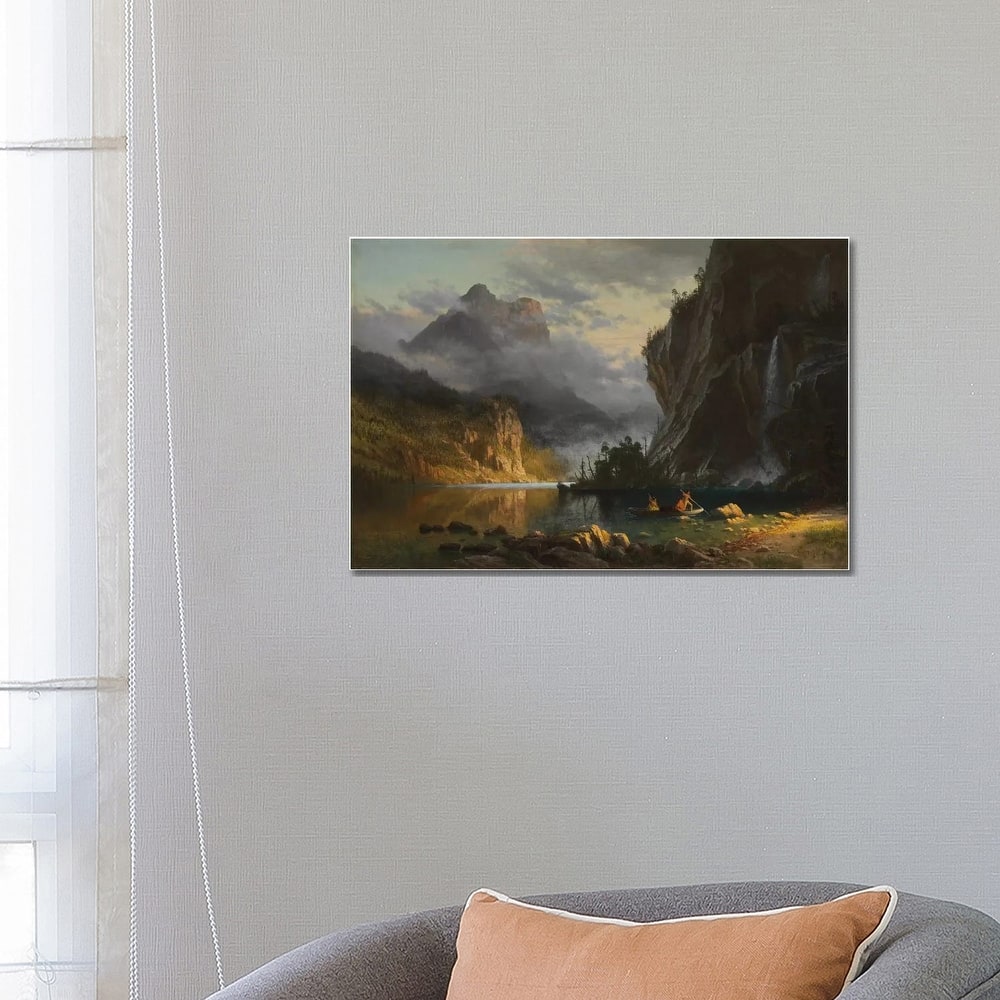 iCanvas "Indians spear fishing, 1862 " by Albert Bierstadt Canvas Print