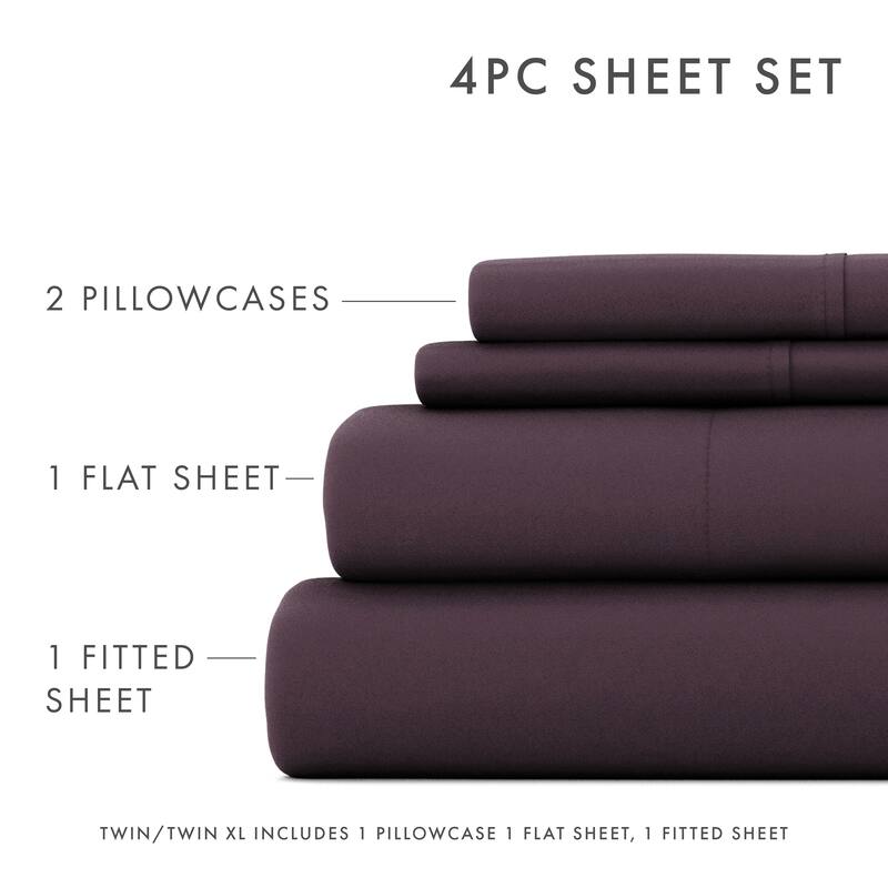 Becky Cameron Ultra-Soft Deep Pocket 4 Piece Bed Sheet Set