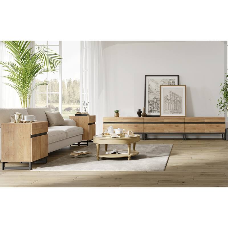 WAMPAT TV Stand and End Table Set of 3