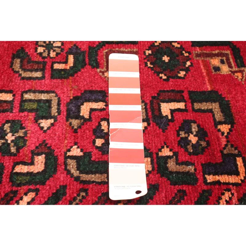 ECARPETGALLERY Hand-knotted Andelz Red Wool Rug - 4'3 x 7'8