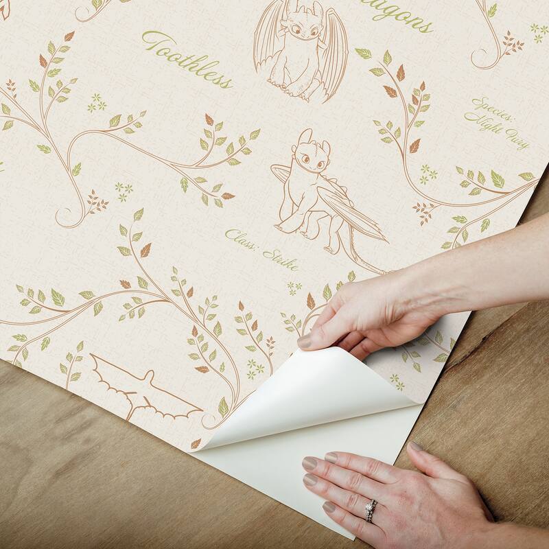 How to Train Your Dragon Toothless Radical Nature Cream Peel and Stick Wallpaper