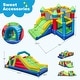 preview thumbnail 3 of 5, Inflatable Obstacle Course Bounce House with Dual Slides and Tunnels without Blower - Multi