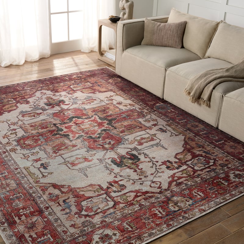 Hepburn Machine Washable Medallion Area Rug