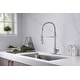 preview thumbnail 18 of 29, UltraFaucets Euro Collection Spring Spout Kitchen Faucet With Pull-Down Spray Chrome Polished UF17200