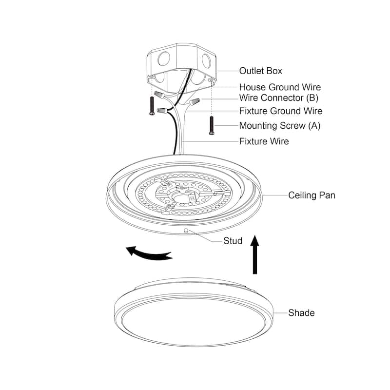 Vaxcel Lighting C0315 17" Wide LED Flush Mount Ceiling Fixture