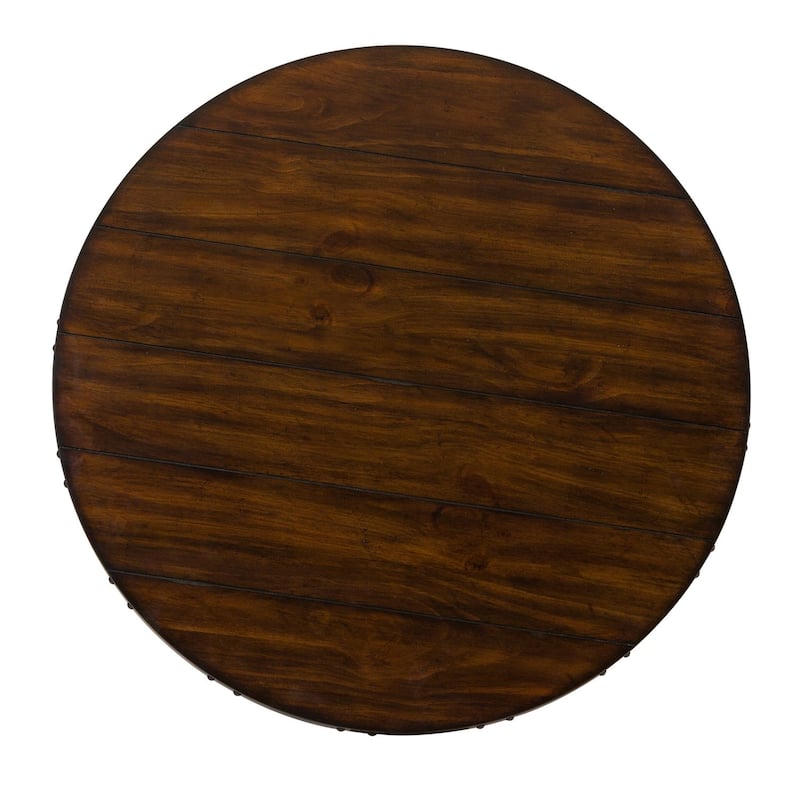 Aspen Skies Russet Brown Cocktail Table with Adjustable Height Pine Wood Top